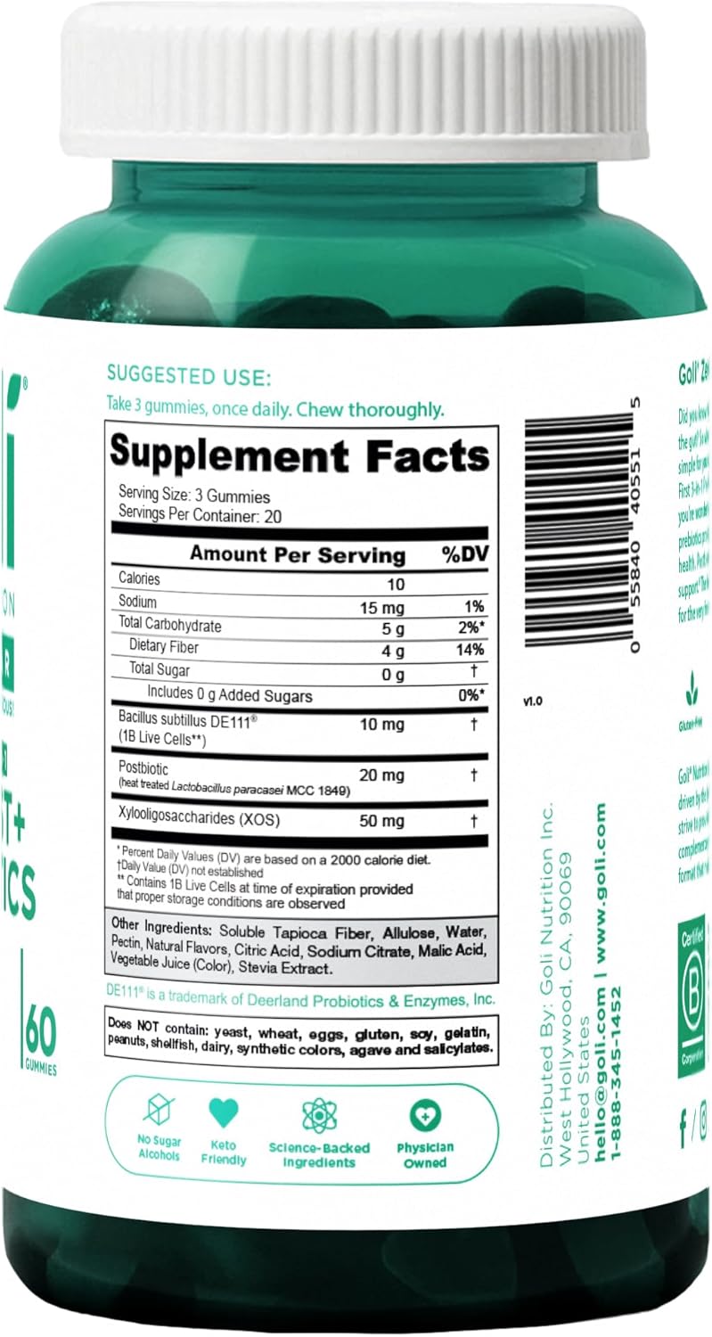 Zero Sugar Pre+Post+Probiotics Gummies