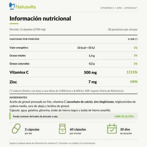 Vitamina C + Zinc Liposomal