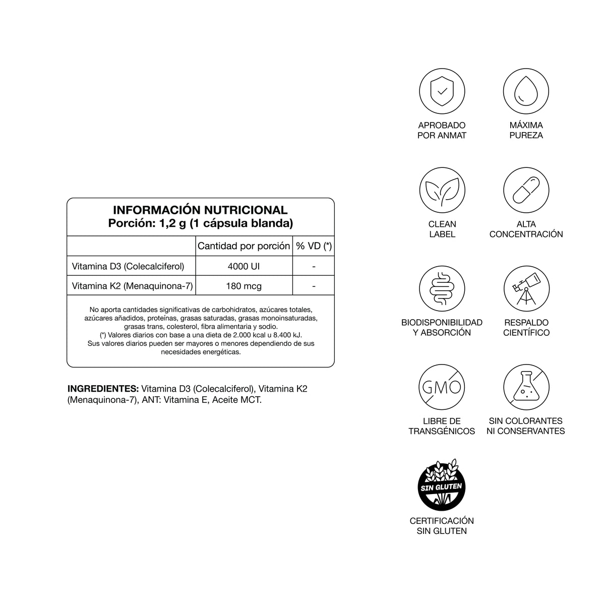 Vitamina D3 + K2