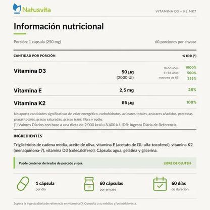 Vitamina D3 K2 MK7