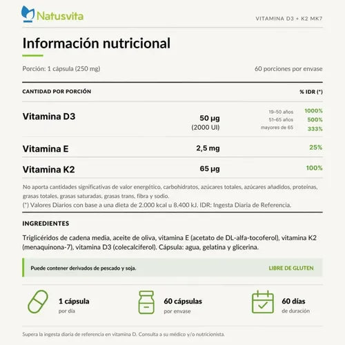Vitamina D3 K2 MK7